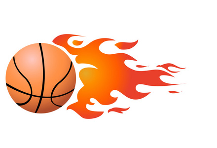 卡通nba火红的篮球照片