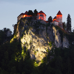 中世纪城堡的流血斯洛文尼亚
