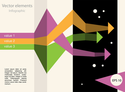 矢量信息图元素。 矢量图