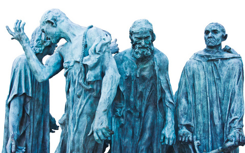 不再受制的加莱 les 资产阶级 de calais 奥古斯特的最著名的雕塑之一罗丹