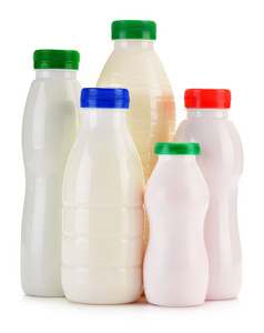作文与塑料瓶的牛奶产品