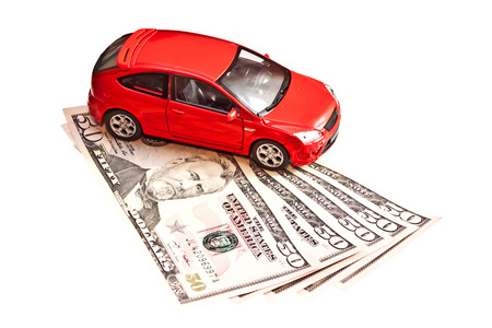 车和钱。购买 租赁 保险 燃料 ser 的概念