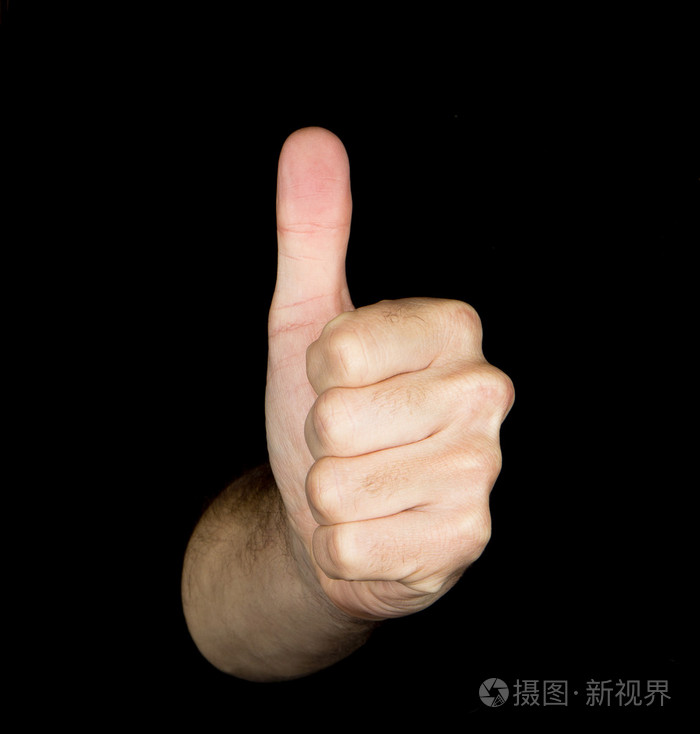 手中的黑色背景