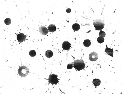 水彩颜料的黑色污点图片