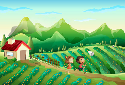 熊猫捕蝴蝶图片-熊猫捕蝴蝶素材-熊猫捕蝴蝶插画-摄图新视界