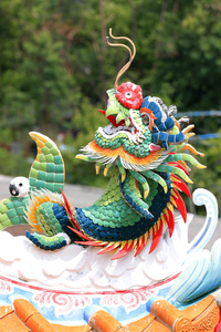 龙和鱼组合，中国雕塑