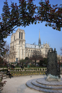 巴黎圣母院大教堂。巴黎法国