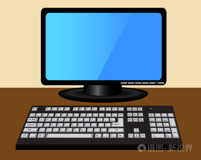显示器和键盘表上