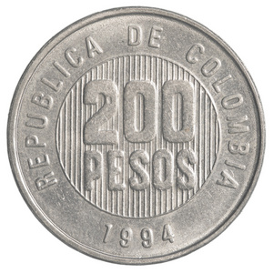 哥伦比亚比索200 哥伦比亚比索硬币照片