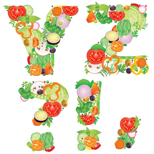 蔬菜 yz 的字母表