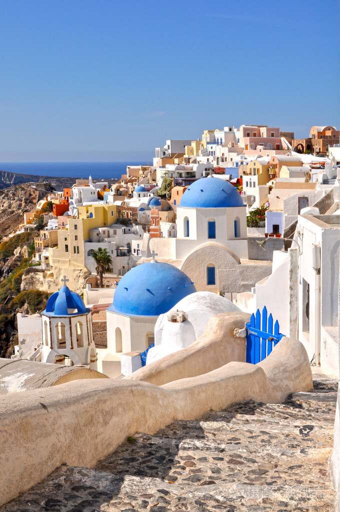 神奇浪漫圣托里尼岛希腊照片-正版商用图片1c0f8q-摄图新视界