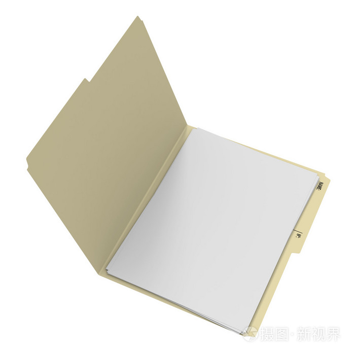 单打开马尼拉文件夹与白皮书