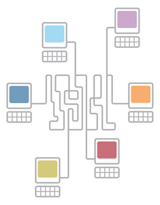 复杂的计算机网络连接图