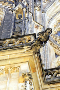 在布拉格圣维特大教堂上的怪兽
