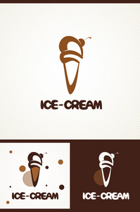 冰淇淋图标集。矢量插画