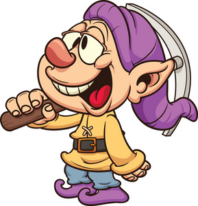 笨卡通笨小矮人照片