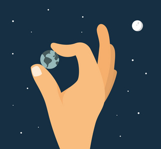 指尖上拿地球上指尖的手照片