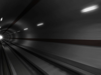 地下隧道的 3d 插图