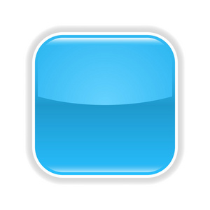 蓝色光泽空白互联网按钮.