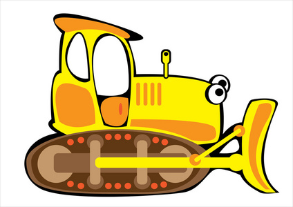 推土机卡通图片