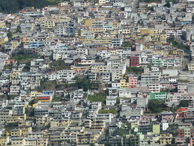 厄瓜多尔基多的全景视图