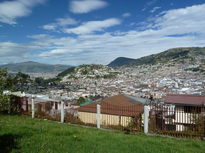 厄瓜多尔基多的全景视图
