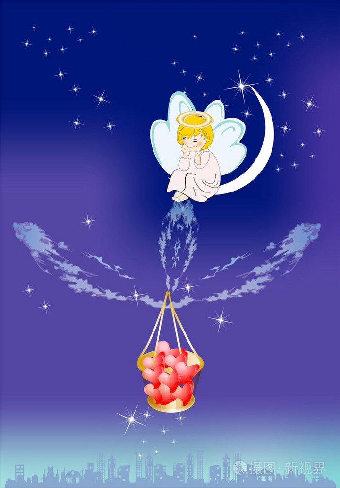 守护天使插画-正版商用图片1c1pn3-摄图新视界