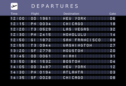 机场时间表