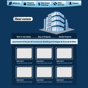 矢量 web 模板，房地产网站设计建议