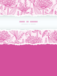 粉红色的利莱斯艺术线条垂直残缺的帧无缝图案背景