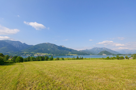 阿尔卑斯山和在奥地利沃尔夫岗