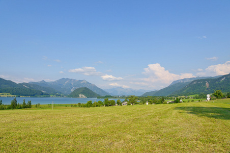 阿尔卑斯山和在奥地利沃尔夫岗