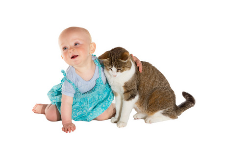 婴儿与猫
