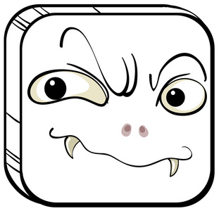 一个正方形的吓人的脸图片吓人的万圣节蝙蝠形状图片大脚怪吓人的不请