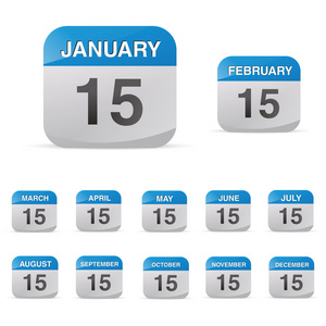 日历设置图标符号月年日历工作表 kalendarium 生日假期办公室日记