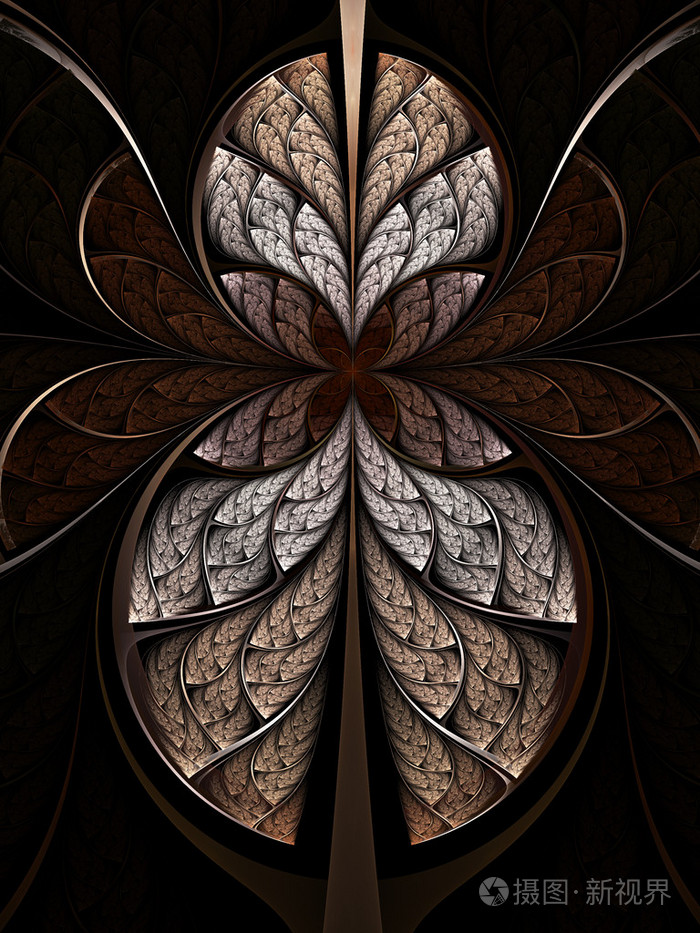 抽象沙漏, 花朵或蝴蝶,数字为图形创意设计图稿