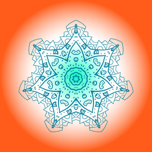 东方曼荼罗图案的手绘漆羯磨照片