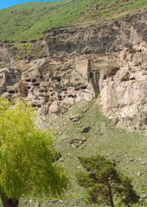 中世纪洞外高加索格鲁吉亚，修道院 vardzia 城市