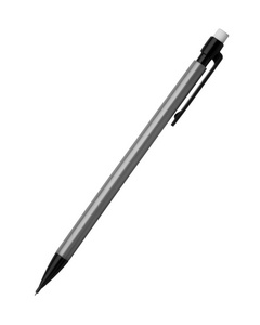 孤立在白色背景上的自动灰色铅笔