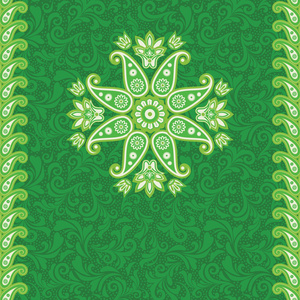 在绿色的装饰背景
