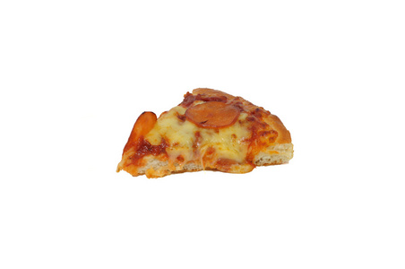 切片的披萨准备吃上孤立的白