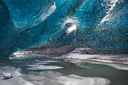 冰岛的蓝色大冰洞