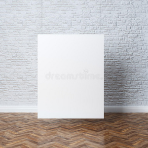 白砖墙空白框室内设计