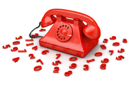 红色老式手机