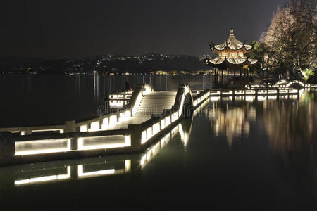 杭州西湖夜景