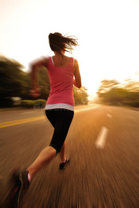 健康生活方式健身运动女性跑步腿
