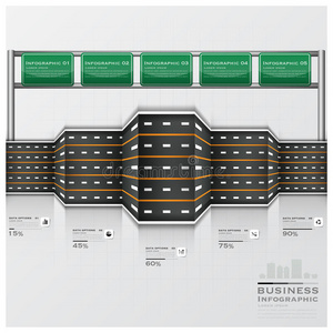 道路和街道交通标志商业信息图