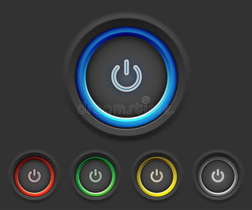发光电源按钮