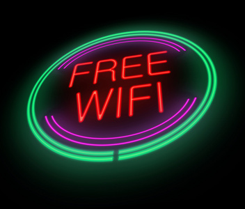 免费 wifi 上网概念