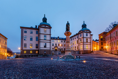 比厄领主广场在早上，斯德哥尔摩，s riddarholmen